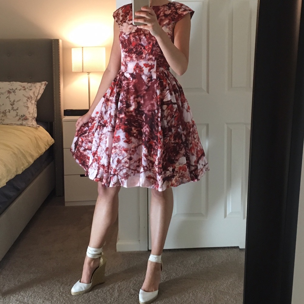 Ted Baker Tulle Floral Print Dress - worm once!!
